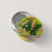 Vincent Van Gogh Vase mit Oleandern und Büchern Button (Vorne & Hinten)