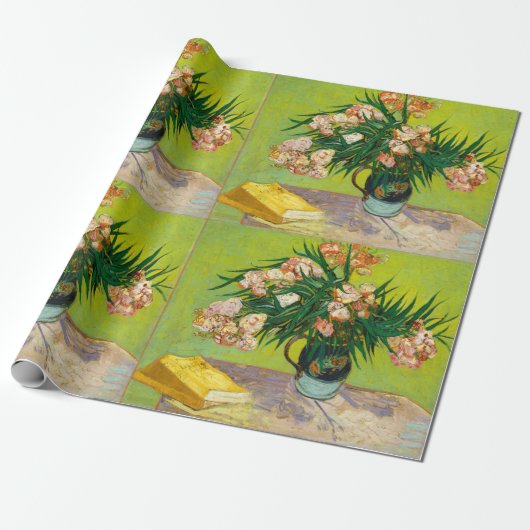 Vincent Van Gogh Vase mit Oleandern und Büchern Geschenkpapier (Ungerollt)