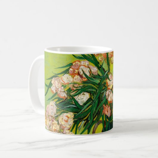 Vincent Van Gogh Vase mit Oleandern und Büchern Kaffeetasse (Vorderseite Links)