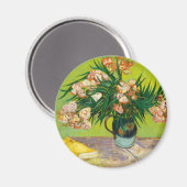 Vincent Van Gogh Vase mit Oleandern und Büchern Magnet (Vorderseite/Rückseite)
