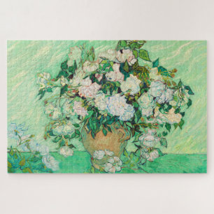 Vincent Van Gogh Vase mit rosa Roses Fine Art Puzzle
