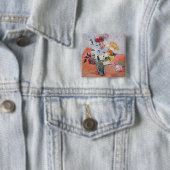 Vincent van Gogh - Vase mit Rose und Anemonen Button (Beispiel)