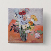 Vincent van Gogh - Vase mit Rose und Anemonen Button (Vorderseite)