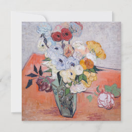 Vincent van Gogh - Vase mit Rose und Anemonen Dankeskarte