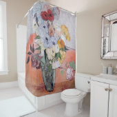 Vincent van Gogh - Vase mit Rose und Anemonen Duschvorhang (Beispiel)