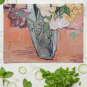 Vincent van Gogh - Vase mit Rose und Anemonen Geschirrtuch (Gefaltet)