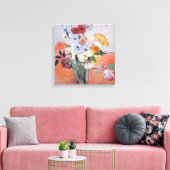 Vincent van Gogh - Vase mit Rose und Anemonen Leinwanddruck (Insitu (Wohnzimmer))