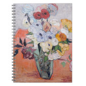 Vincent van Gogh - Vase mit Rose und Anemonen Notizblock (Vorderseite)