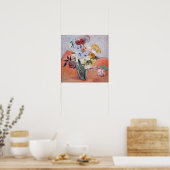 Vincent van Gogh - Vase mit Rose und Anemonen Poster (Küche)