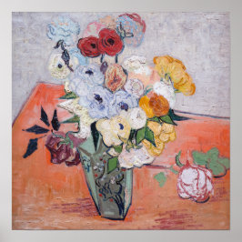 Vincent van Gogh - Vase mit Rose und Anemonen Poster