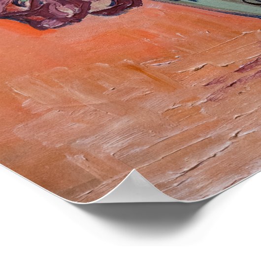 Vincent van Gogh - Vase mit Rose und Anemonen Poster (Ecke)