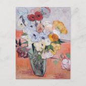 Vincent van Gogh - Vase mit Rose und Anemonen Postkarte (Vorderseite)