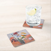 Vincent van Gogh - Vase mit Rose und Anemonen Rechteckiger Pappuntersetzer (Vor Ort)