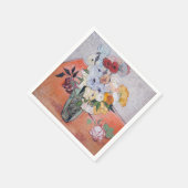 Vincent van Gogh - Vase mit Rose und Anemonen Serviette (Ecke)