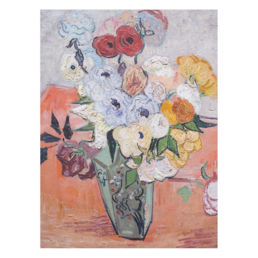 Vincent van Gogh - Vase mit Rose und Anemonen Tischdecke (Vorderseite)