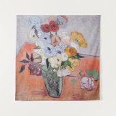 Vincent van Gogh - Vase mit Rose und Anemonen Wandteppich (Vorderseite)