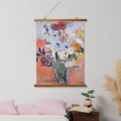 Vincent van Gogh - Vase mit Rose und Anemonen Wandteppich Mit Holzrahmen (Schlafzimmer)