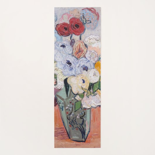 Vincent van Gogh - Vase mit Rose und Anemonen Yogamatte (Rückseite)
