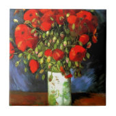 Vincent Van Gogh Vase mit roten Pfefferchen Blumen Fliese (Vorderseite)