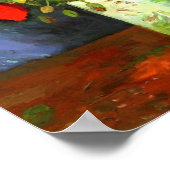 Vincent Van Gogh Vase mit roten Pfefferchen Blumen Poster (Ecke)