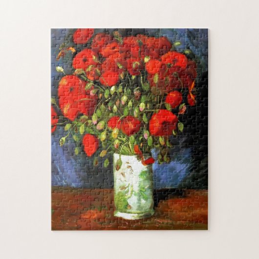 Vincent Van Gogh Vase mit roten Pfefferchen Blumen Puzzle (Vertikal)