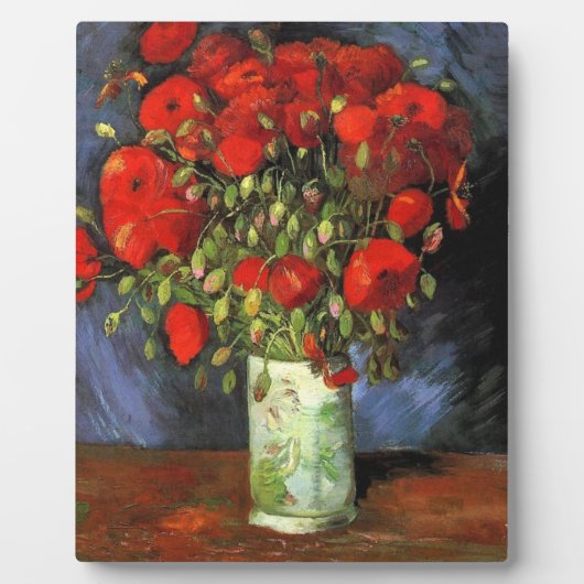 Vincent Van Gogh Vase mit roten Pflaumen Fotoplatte (Vorderseite)