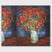 Vincent Van Gogh Vase mit roten Poppies Geschenkpapier (Flach)