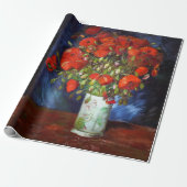 Vincent Van Gogh Vase mit roten Poppies Geschenkpapier (Ungerollt)