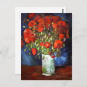Vincent Van Gogh Vase mit roten Poppies Postkarte (Vorne/Hinten)