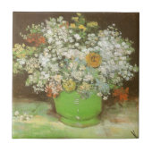 Vincent van Gogh - Vase mit Zinnias und Blume Fliese (Vorderseite)