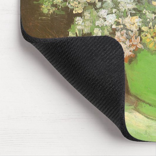 Vincent van Gogh - Vase mit Zinnias und Blume Mousepad (Ecke)