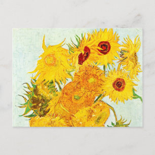 Vincent van Gogh Vase mit zwölf Sonnenblumen Art Postkarte