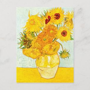 Vincent van Gogh Vase mit zwölf Sonnenblumen Art Postkarte