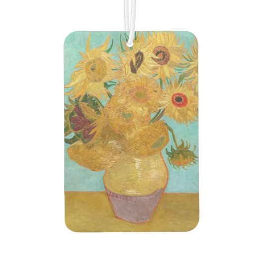 Vincent Van Gogh - Vase mit zwölf Sonnenblumen Autolufterfrischer (Rückseite)