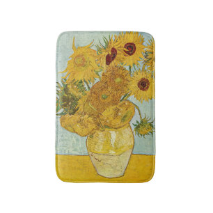 Vincent Van Gogh - Vase mit zwölf Sonnenblumen Badematte