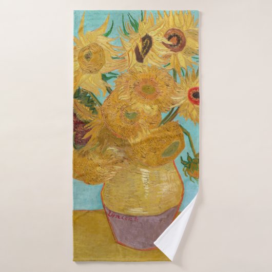 Vincent Van Gogh - Vase mit zwölf Sonnenblumen Badhandtuch Set (Badehandtuch)