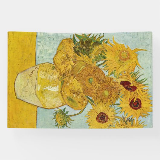 Vincent Van Gogh - Vase mit zwölf Sonnenblumen Banner (Horizontal)
