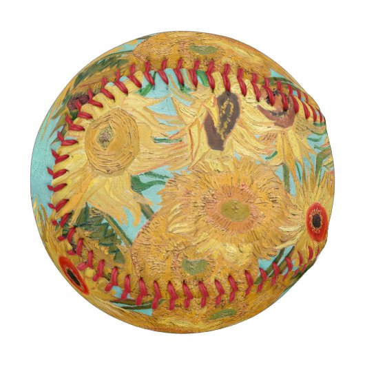 Vincent Van Gogh - Vase mit zwölf Sonnenblumen Baseball (Vorderseite Links)