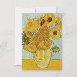 Vincent Van Gogh - Vase mit zwölf Sonnenblumen Dankeskarte