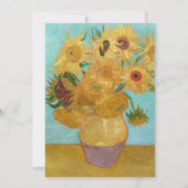 Vincent Van Gogh - Vase mit zwölf Sonnenblumen Einladung (Vorderseite)