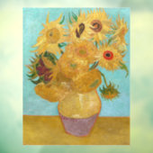 Vincent Van Gogh - Vase mit zwölf Sonnenblumen Fensteraufkleber (Blatt 3)