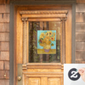 Vincent Van Gogh - Vase mit zwölf Sonnenblumen Fensteraufkleber (Haustür)