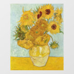 Vincent Van Gogh - Vase mit zwölf Sonnenblumen Fensteraufkleber<br><div class="desc">Vase mit 12 Sonnenblumen / Vase avec duze tournesols - Vincent Van Gogh,  August 1888 - Sonnenblumen 1888 dritte Fassung (F456)</div>