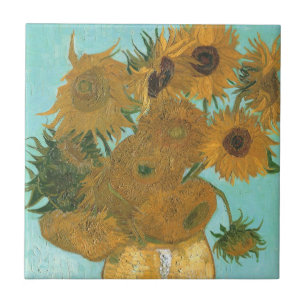 Vincent van Gogh - Vase mit zwölf Sonnenblumen Fliese