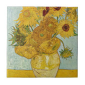 Vincent Van Gogh - Vase mit zwölf Sonnenblumen Fliese (Vorderseite)