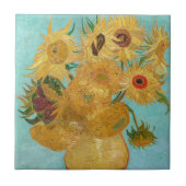 Vincent Van Gogh - Vase mit zwölf Sonnenblumen Fliese (Vorderseite)