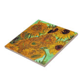 Vincent Van Gogh - Vase mit zwölf Sonnenblumen Fliese (Seite)