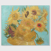 Vincent Van Gogh - Vase mit zwölf Sonnenblumen Geschenkpapier (Flach)
