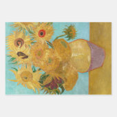 Vincent Van Gogh - Vase mit zwölf Sonnenblumen Geschenkpapier Set (Vorderseite)