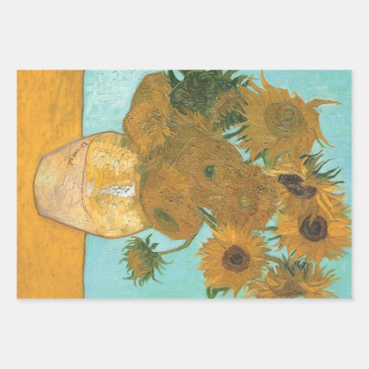 Vincent van Gogh - Vase mit zwölf Sonnenblumen Geschenkpapier Set (Vorderseite 2)